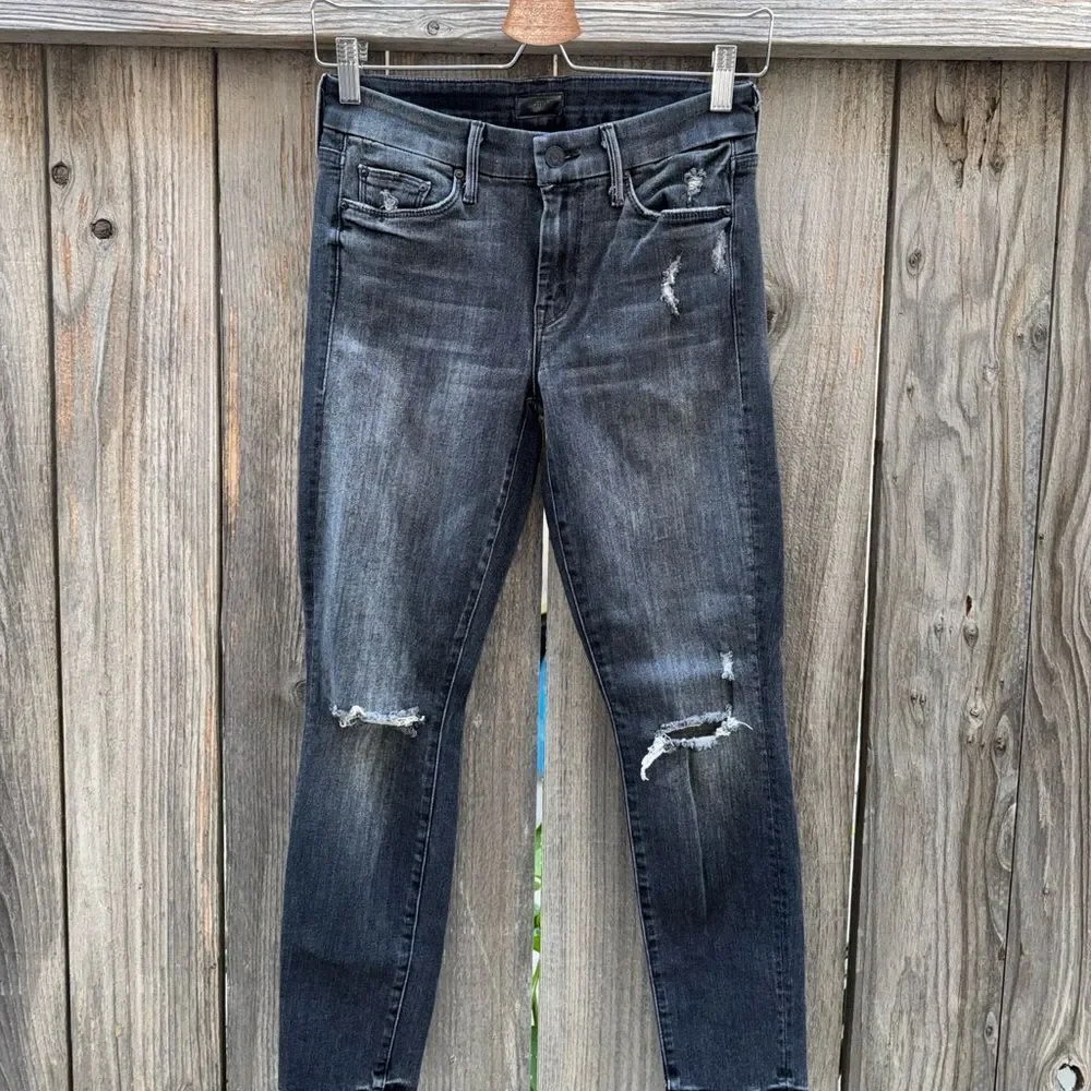 Mother The Undone Hem Looker Ankle in Stealing Shadows Size 26